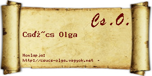 Csúcs Olga névjegykártya
