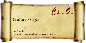 Csúcs Olga névjegykártya