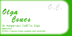 olga csucs business card